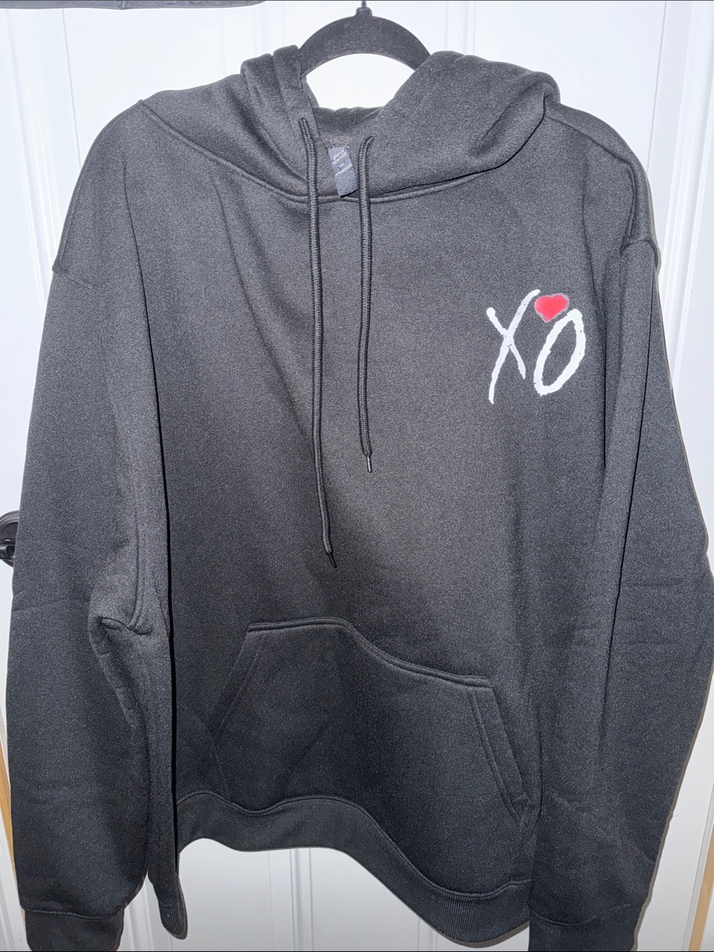 XO Heart Logo Black Hoodie Sweatshirt